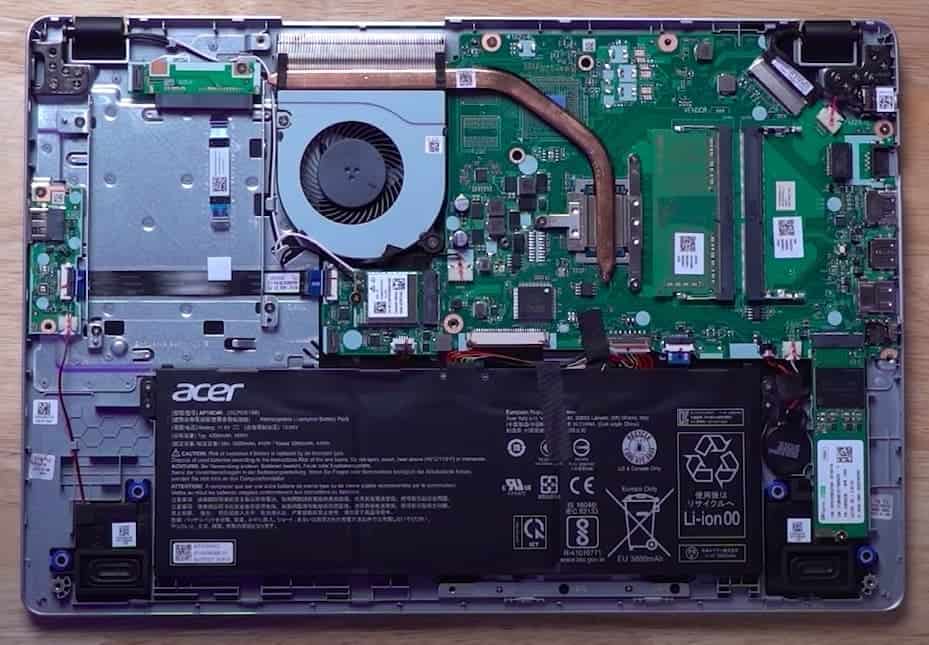 Acer Aspire 5 A515-54-59W2評估-內部零件可升級性選項