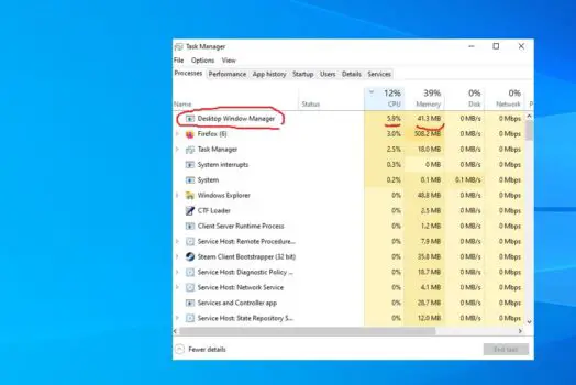 Поправка: Windows 10/11 Desktop Window Manager (dwm.exe) високо използване на процесора