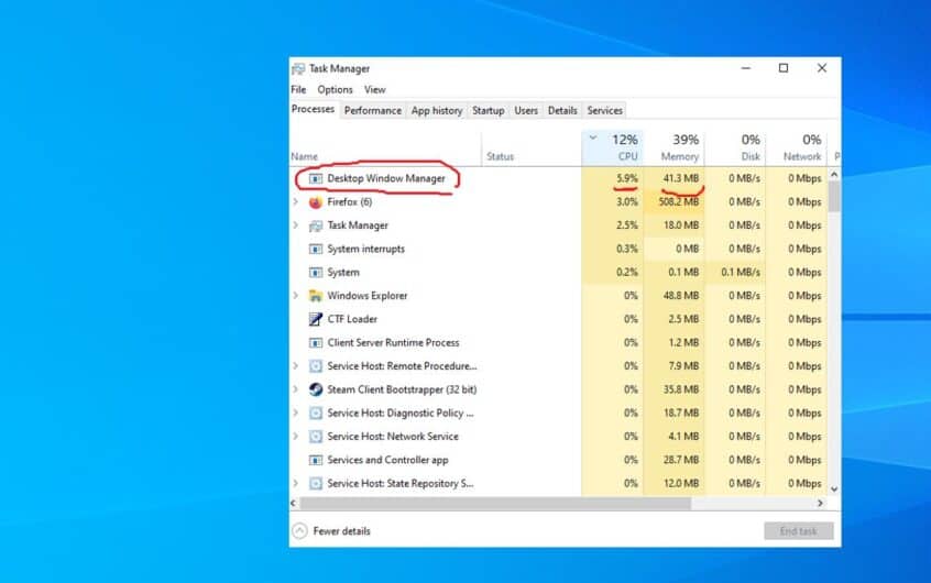 修復：Windows 10桌面窗口管理器或dwm.exe CPU使用率過高