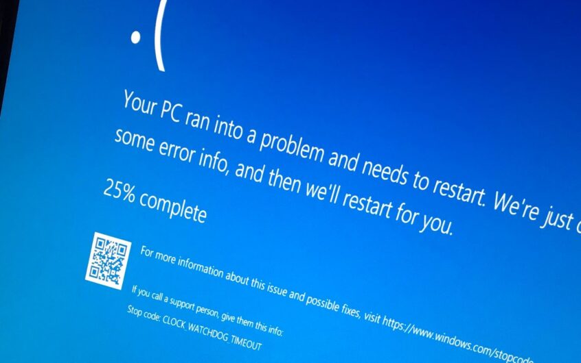 解決：Windows 10中的時鐘看門狗超時錯誤