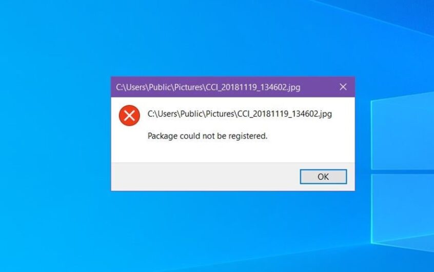 解決：照片錯誤程序包無法在Windows 10上註冊