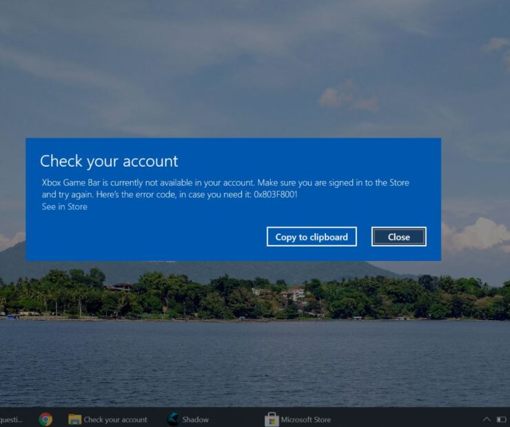 已解決：Xbox Game Bar錯誤0x803F8001 [Windows 10]