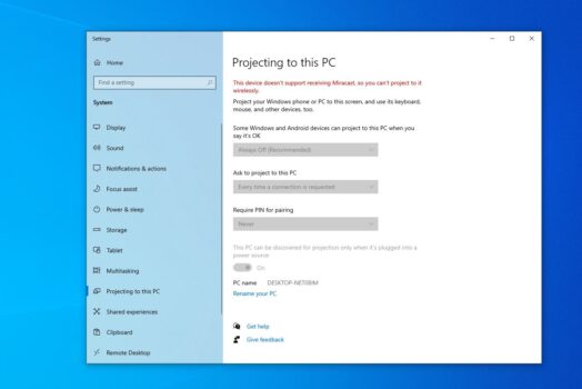 解決：Windows 10/11更新後Miracast無線投影無法連線