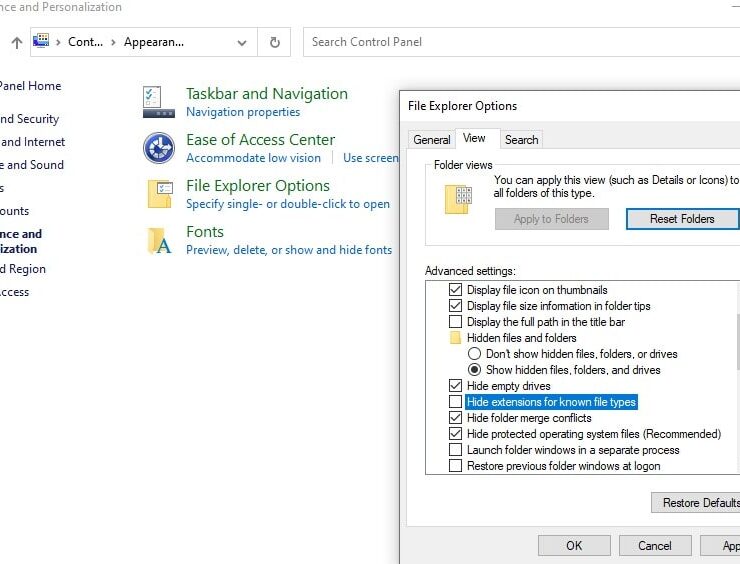 如何在Windows 10中顯示或隱藏文件擴展名（逐步指南2021）