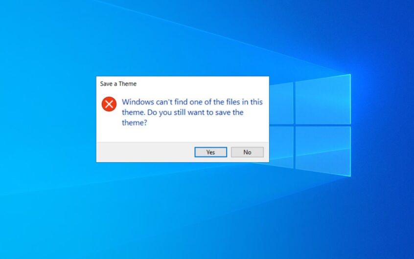 已解決：Windows找不到該主題中的其中一個文件