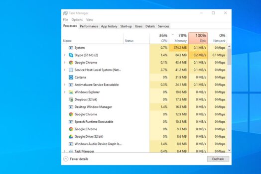 解決Windows 10、8.1和7中100磁盤使用問題[5條提示]