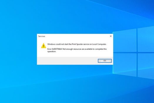 解決：Windows 10打印機後台處理程序錯誤代碼：0x800706b9