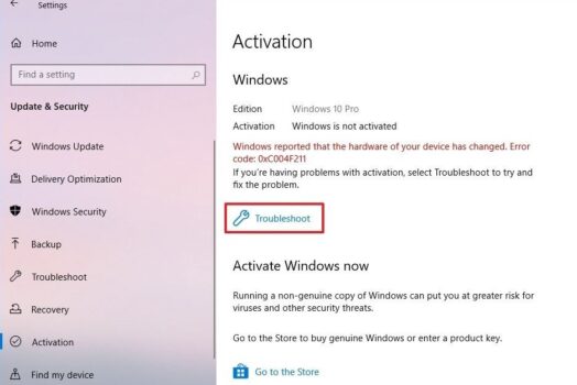 解決：更新後未激活Windows 10，錯誤代碼0xc004f074