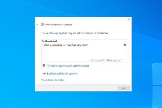 解決：在Windows 10中未為本地連接啟用DHCP