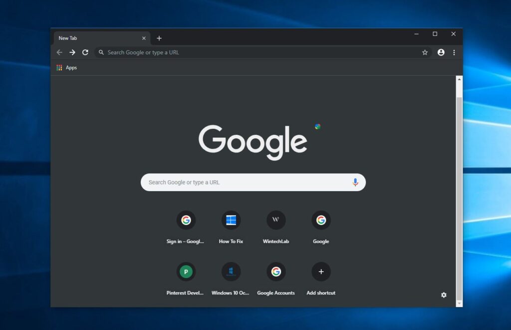 Как включить темный режим Google Chrome в Windows 10