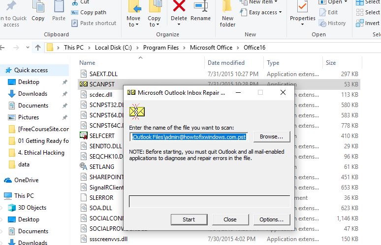 修復您的Outlook數據文件（.pst文件）