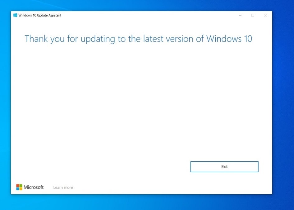感謝您更新最新版本的 Windows 10