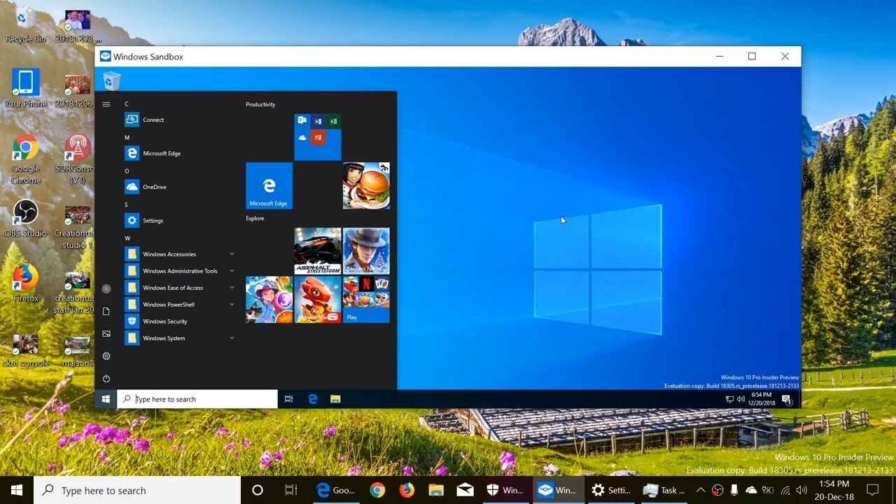 Windows 10 上的 Windows 沙盒環境