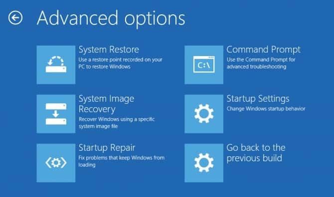 Windows 10的高級啟動選項