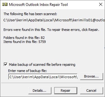 Outlook收件箱修復工具