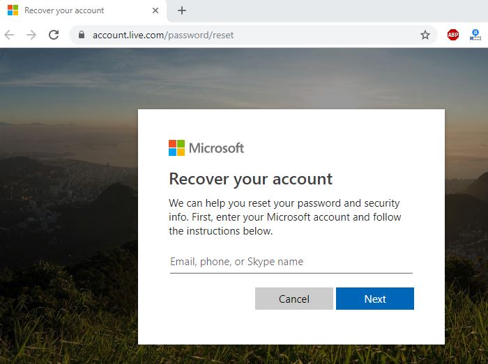 在Windows 10中重置Microsoft帳戶密碼