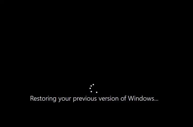 恢復以前版本的Windows 10