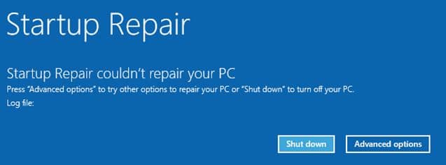 啟動修復無法修復您的PC
