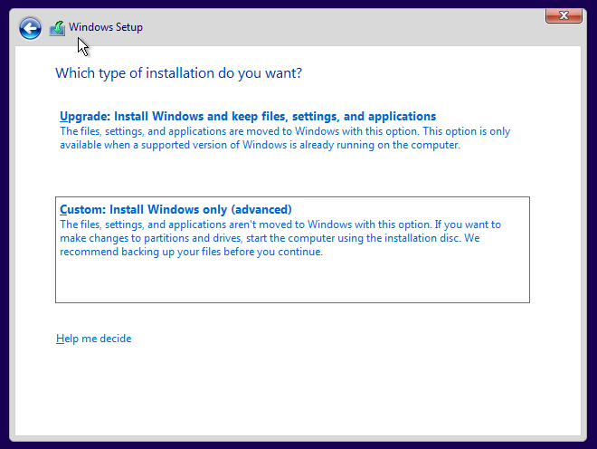 Windows 10自定義安裝