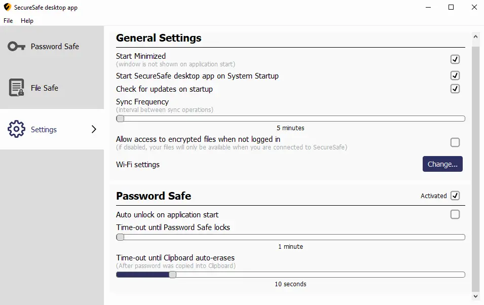 SecureSafe Review Desktop客戶端設置