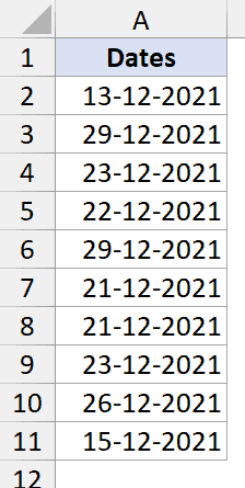 Dates 要轉換為日期名稱的數據