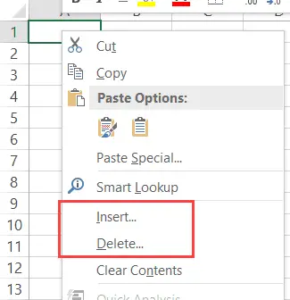 Excel 面試問題 - 插入刪除行列
