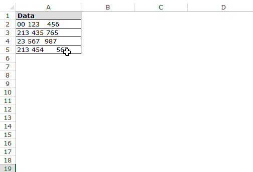 Excel中如何刪除空格 - 前導，尾隨和雙 - 刪除單個空格