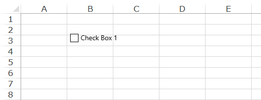 在 Excel 中插入複選框 - 移動大小固定