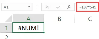 Excel 中的 NUM 錯誤