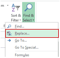 在 Excel 中轉置數據 - 查找和替換