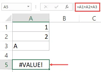 Excel中的值錯誤