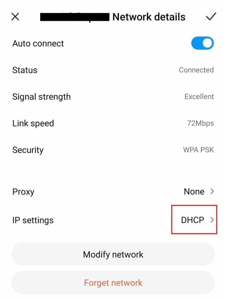 將 DHCP 更改為靜態 Android wifi 設置