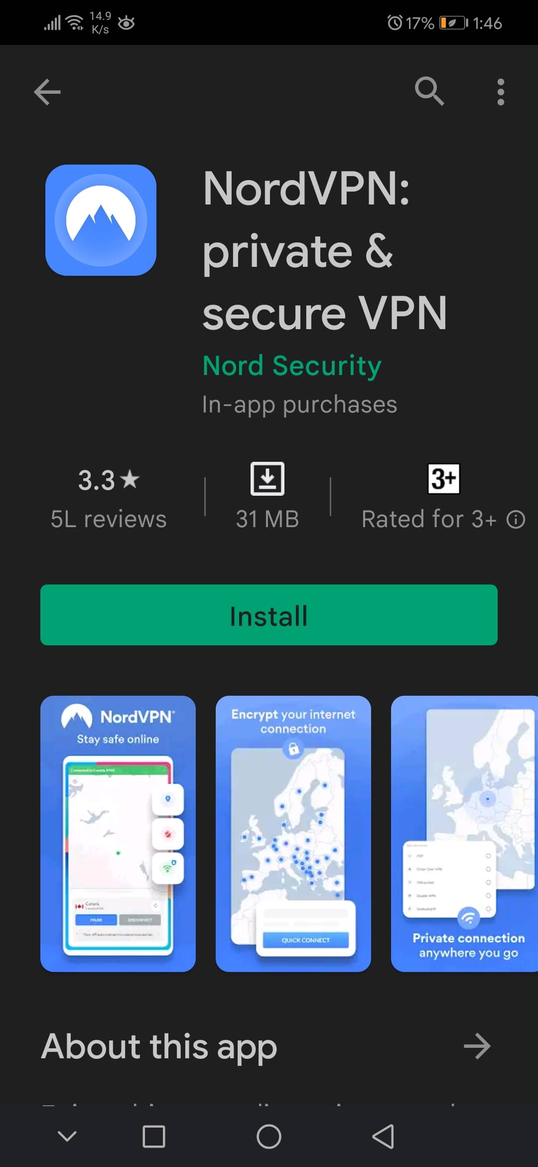 Nord VPN 應用程序