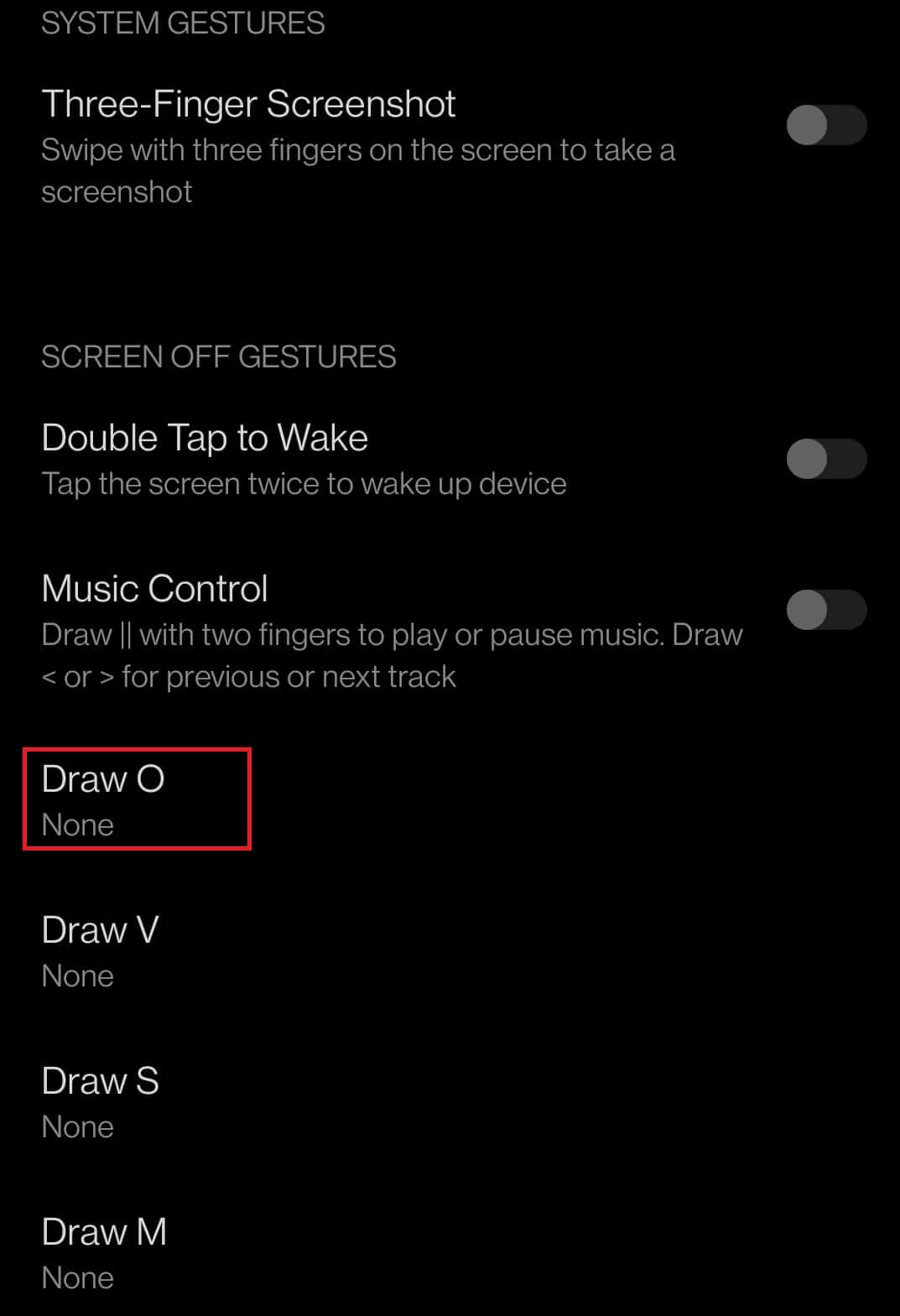 選擇一個手勢。 例如，畫 O | 如何在 Android 手機上打開手電筒