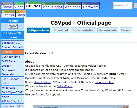 CSVPad 的官方網站。 適用於 Windows 的最佳 CSV 編輯器