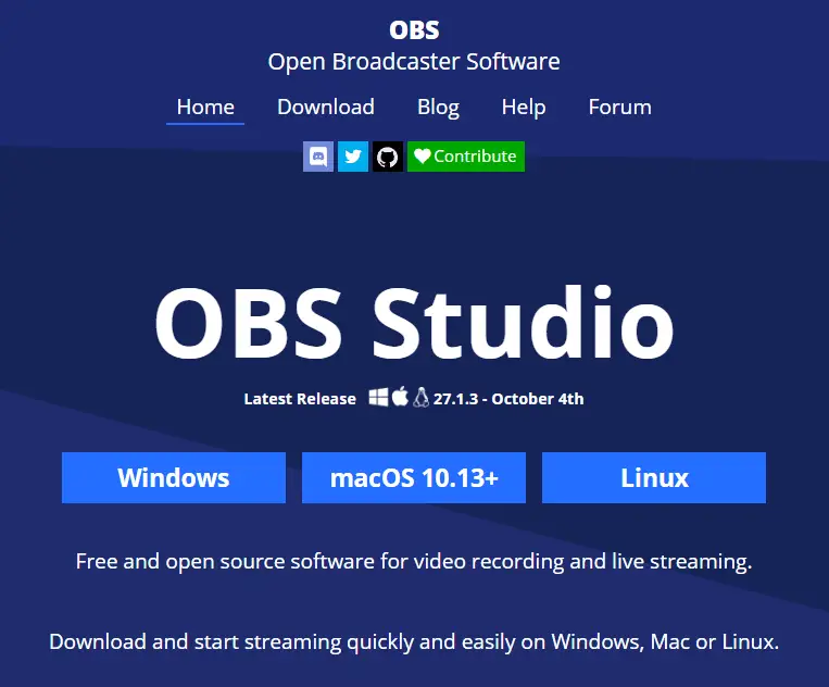 OBS工作室官方網站