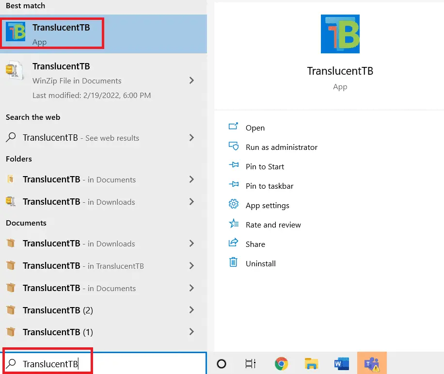 選擇半透明TB。 如何在 Windows 10 中使任務欄透明
