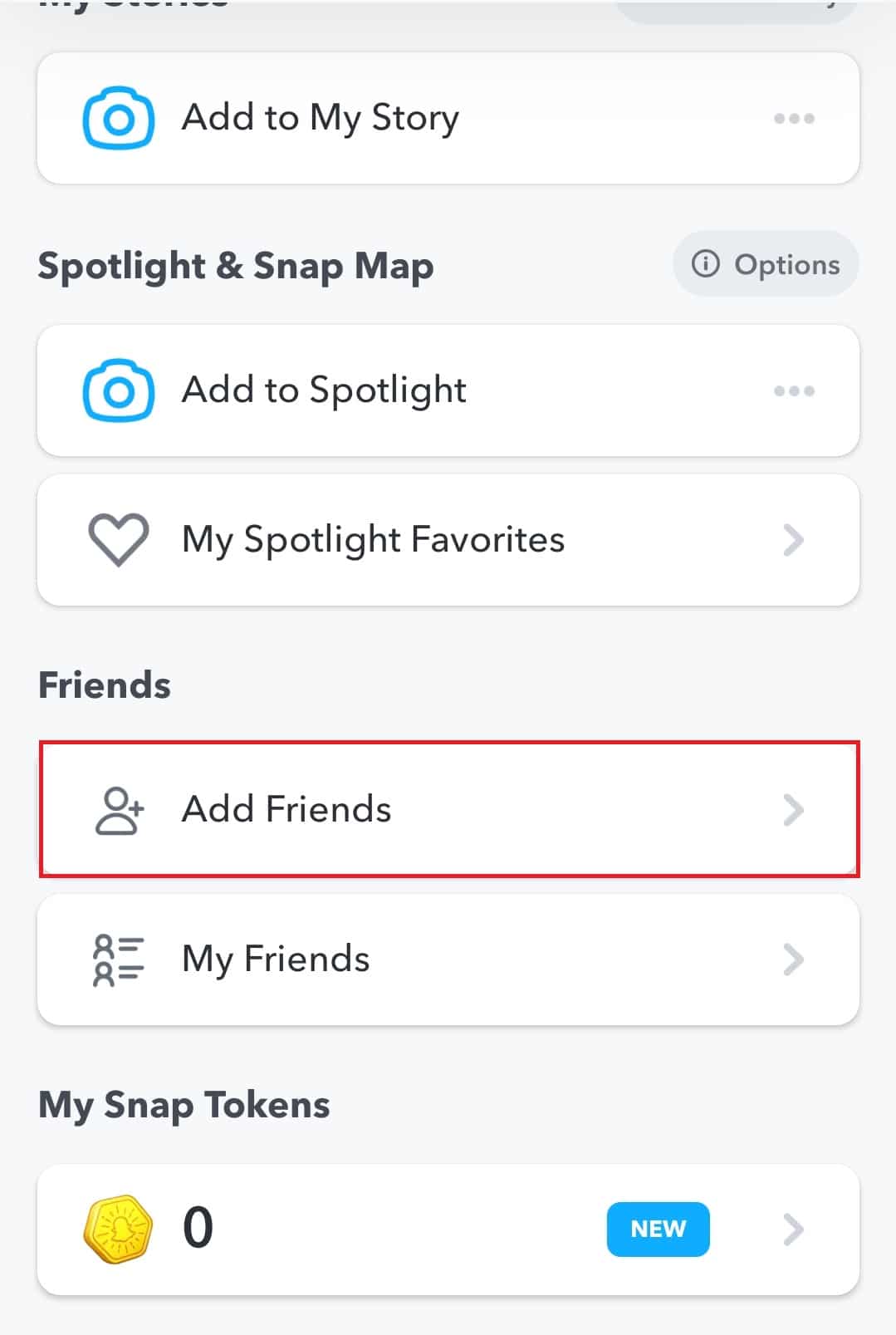 點擊添加好友 | Snapchat 不會加載快照或故事