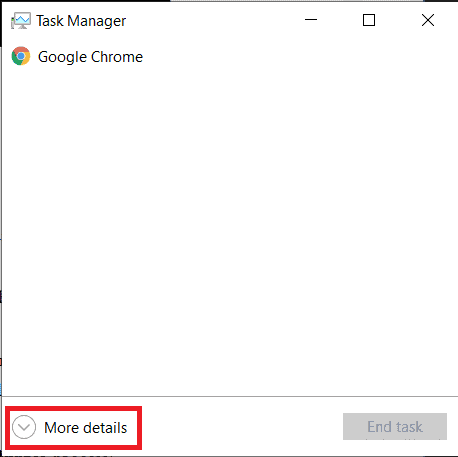 任務管理器窗口。 如何修復在 Windows 10 上全屏顯示的任務欄