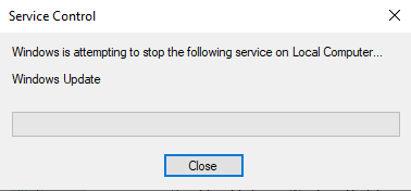 您將收到提示，Windows 正在嘗試停止本地計算機上的以下服務...