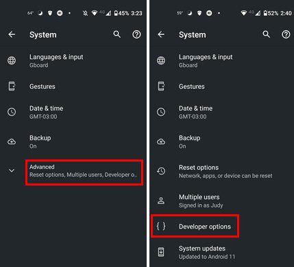 Android 開發者選項