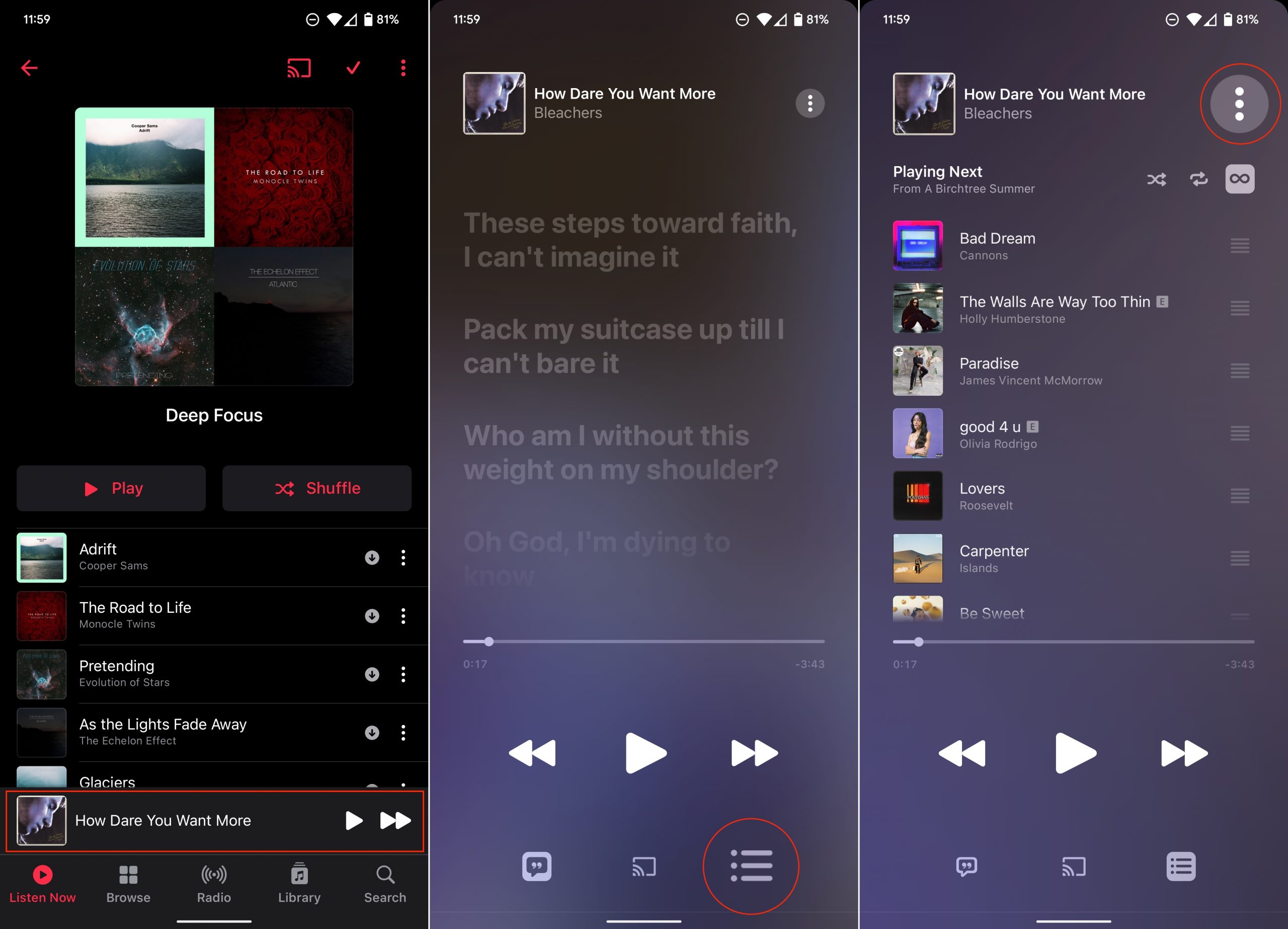 如何在 Android 上的 Apple Music 中設置睡眠定時器 - 1