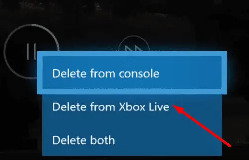 從 Xbox Live 中刪除遊戲捕獲